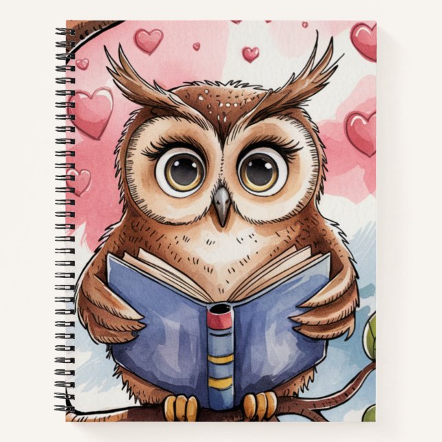 Carnet Notebooks Cute owl (Devant)