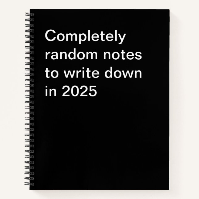 Carnet Notes complètement aléatoires à écrire en 2025 (Devant)