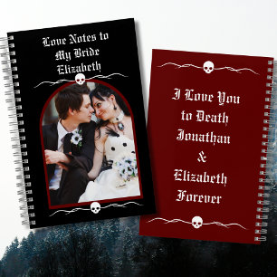 Carnet Notes de amour personnalisées gothiques sombres ro