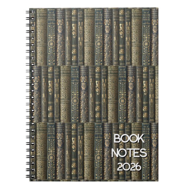 Carnet Notes de bibliophile 2026 (Devant)