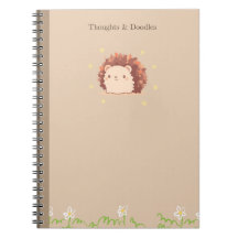 Notes de feuilles d'automne de hérisson mignon Cot