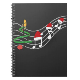 Carnet Notes de musique de Noël Santa Hat Treble Clef