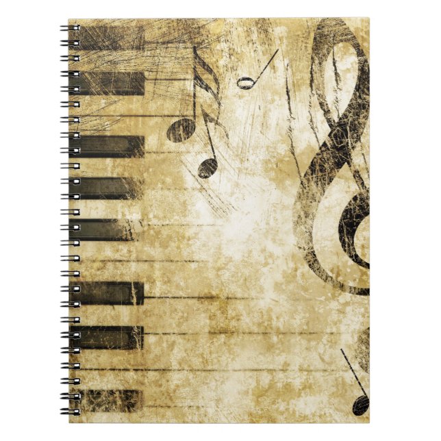 Carnet Notes de musique de piano (Devant)