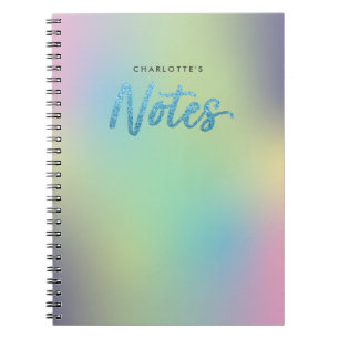 Carnet Notes de Parties scintillant de l'Motif Unicorn Mi