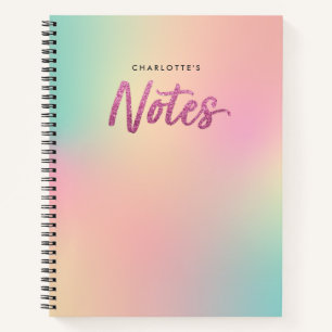 Carnet Notes de Parties scintillant rose du Motif de méla