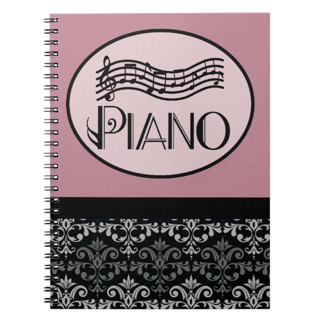 Carnet Notes de pratique en matière de leçon de piano (Devant)