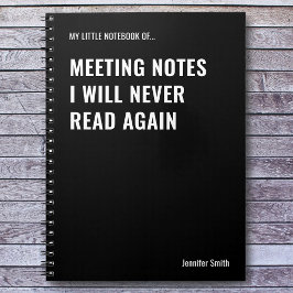 Carnet Notes de réunion Je ne vais jamais faire un devis 