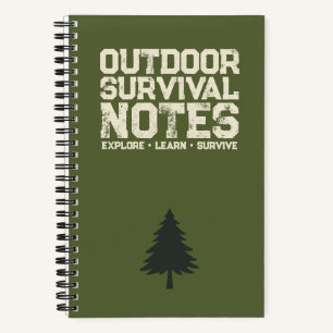 Carnet Notes de survie en plein air – Spirale vert milita