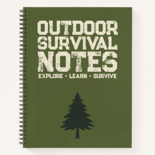 Carnet Notes de survie en plein air – Vert militaire