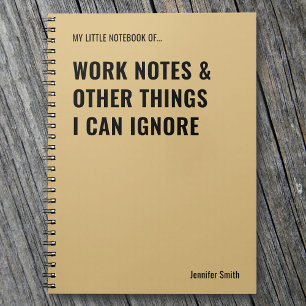 Carnet Notes de travail et autres citations drôles