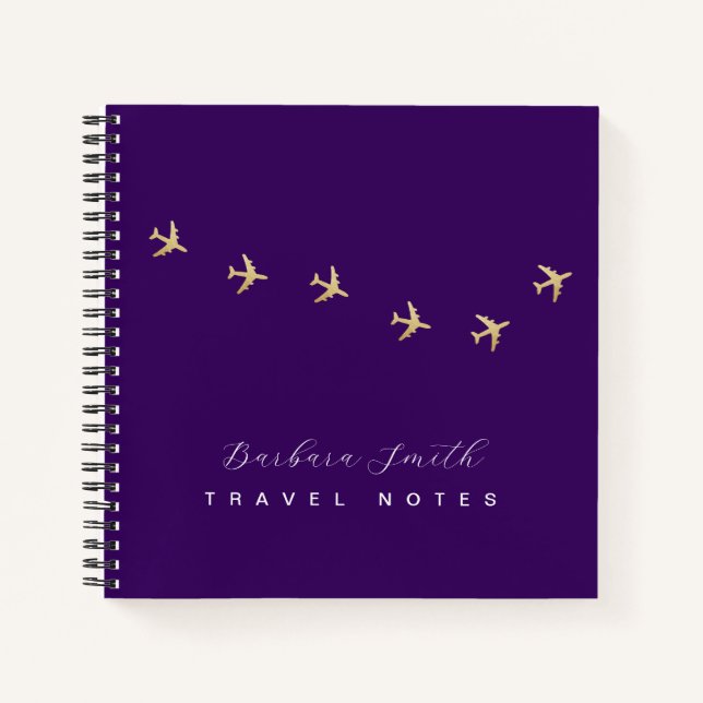 Carnet Notes de voyage violet (Devant)