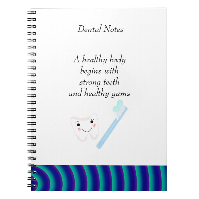 Carnet Notes Dentaires Nettoyer les Dents (Devant)