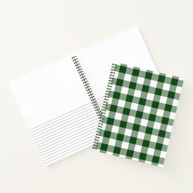 Carnet Notes d'esquisse de couleur verte et blanche vérif (Intérieur)