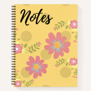 Carnet Notes florales jaunes