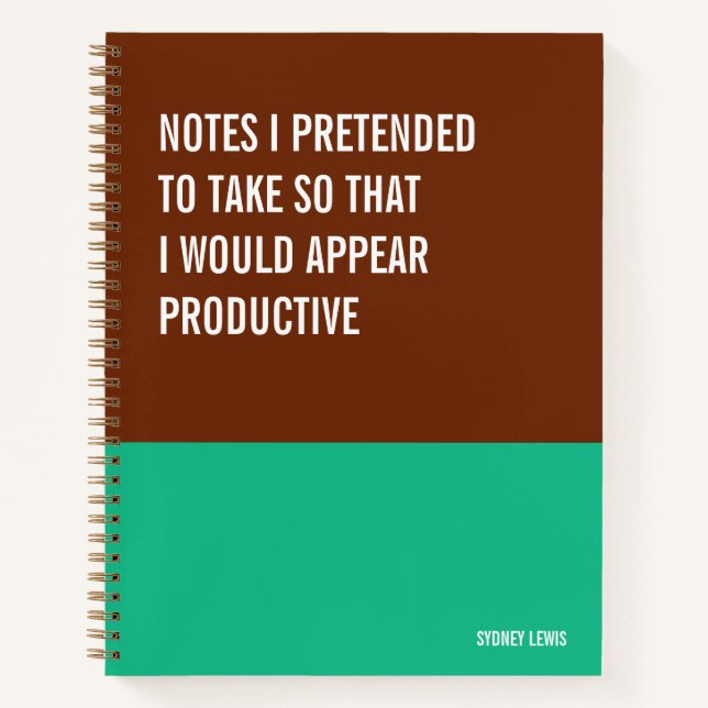 Carnet Notes I Pretended to Take to Appear Productive (Devant)