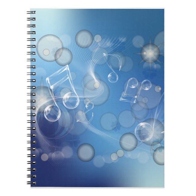 Carnet Notes musicales en verre d'Imaginaire (Devant)