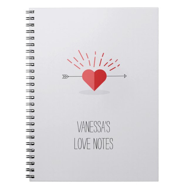 Carnet Notes personnalisables d'amour (Devant)