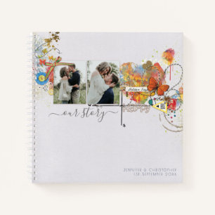 Carnet Notre histoire Photos Papillon Floral Keepsaké Jou
