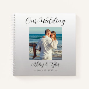 Carnet Notre Mariage, Gradient Argent, Noms, Date & Photo