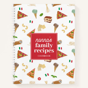 Carnet Nourriture italienne Pizza Pâtes Famille Nonna Rec