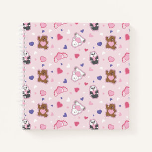 Carnet Nous les ours nus - Valentine Hearts Motif