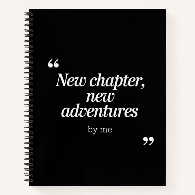 Carnet Nouveau chapitre, New Adventures Design by Me (Devant)