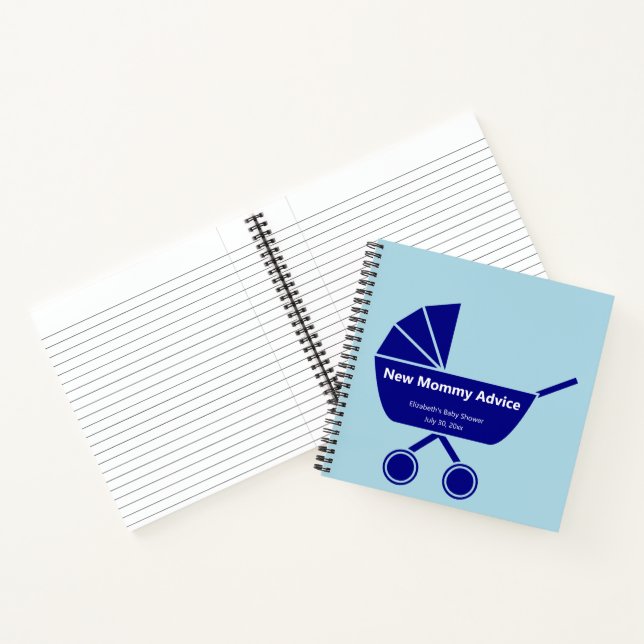 Carnet Nouveau conseil maman Light Blue Boy Baby shower (Intérieur)