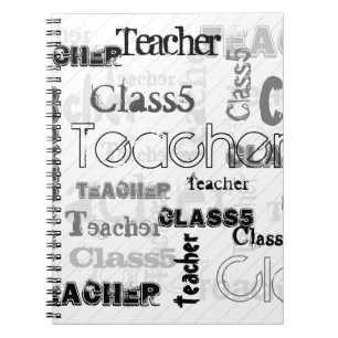 Carnet NOUVEAUTÉ ! Classe Wordcloud tendance Cadeau