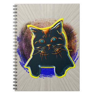 Carnet Nouvelle Tapisserie de panier de T-shirt de chat d