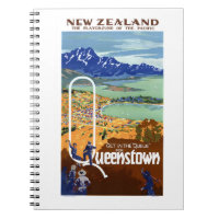 Nouvelle-Zélande Queenstown Poster Vintage voyage