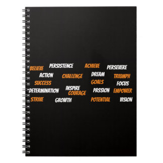 Carnet Nuage de mots motivationnels personnalisé