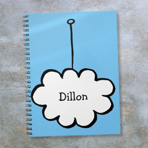 Carnet Nuage mignon personnalisé sur une ficelle
