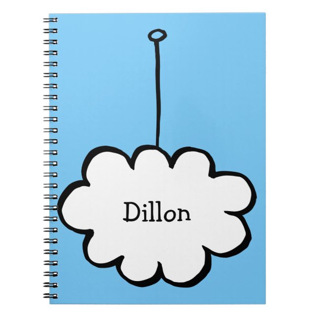 Carnet Nuage personnalisé sur une ficelle (Devant)