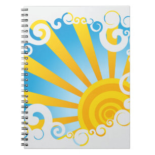 Carnet Nuages Tourbillonnants Sur Éclat de Soleil