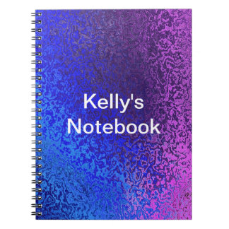 Carnet Nuances brillantes de bleu & violet Ajouter un nom