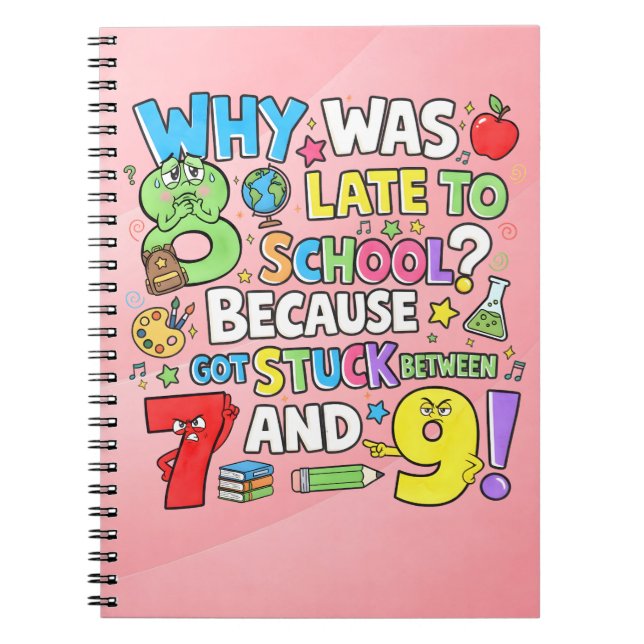 Carnet Number Day Maths Notebook | Funny Numbers Joke (Devant)