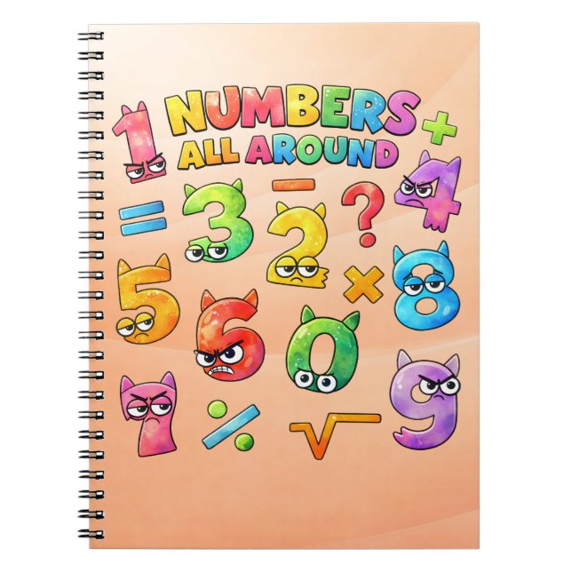 Carnet Number Day Maths Notebook | Numbers All Around (Devant)