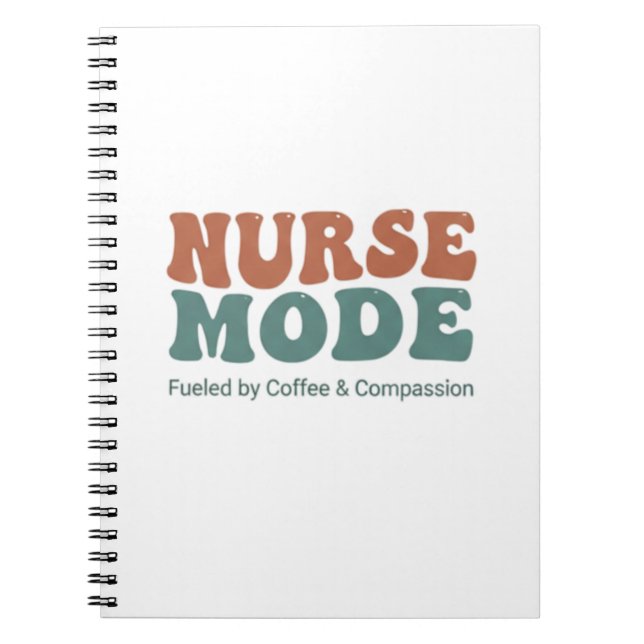 Carnet Nurse Mode Retro Wavy Typography (Devant)