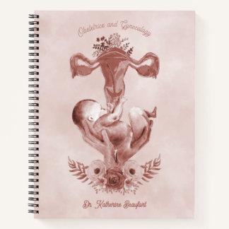 Carnet Ob/Gyn Midwoman Florale Enfance Cervix Ovaires