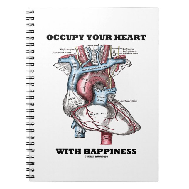 Carnet Occupez Votre Coeur Avec Bonheur (Anatomique) (Devant)