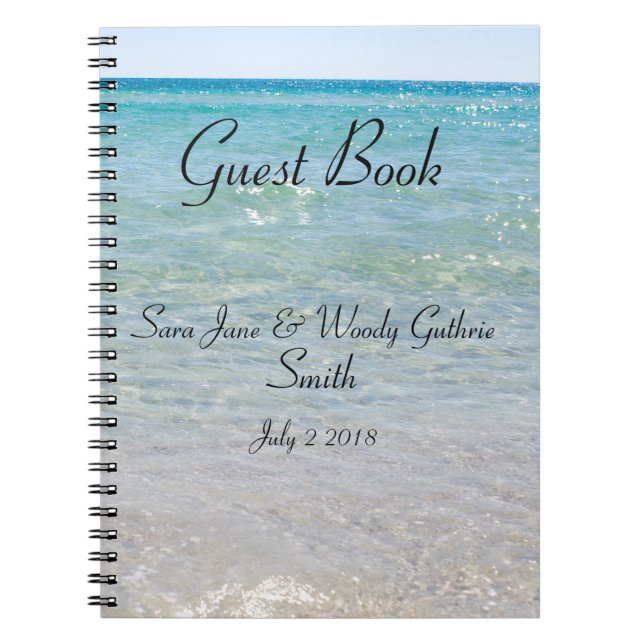 Carnet Ocean Blue Guest Book (Devant)