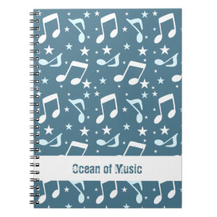 Carnet Océan de musique modelé