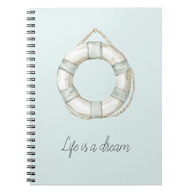 Carnet Ocean Sea Mint White Round Floating Device (Devant)