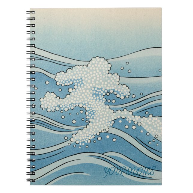 Carnet Ocean Wave Art Print – Japanese Woodblock Style (Devant)