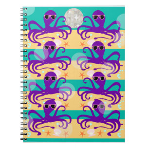 Carnet Octo Party Octopus Pattern Cute Sea Creature
