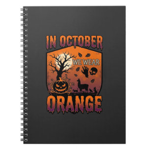 Carnet Octobre Nous Portons Orange Halloween Citrouille L