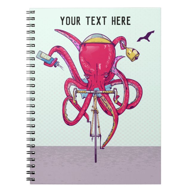 Carnet Octopus à vélo (Devant)