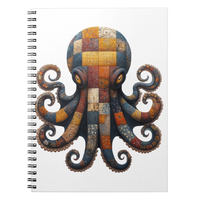 Carnet Octopus en Patchwork (Devant)