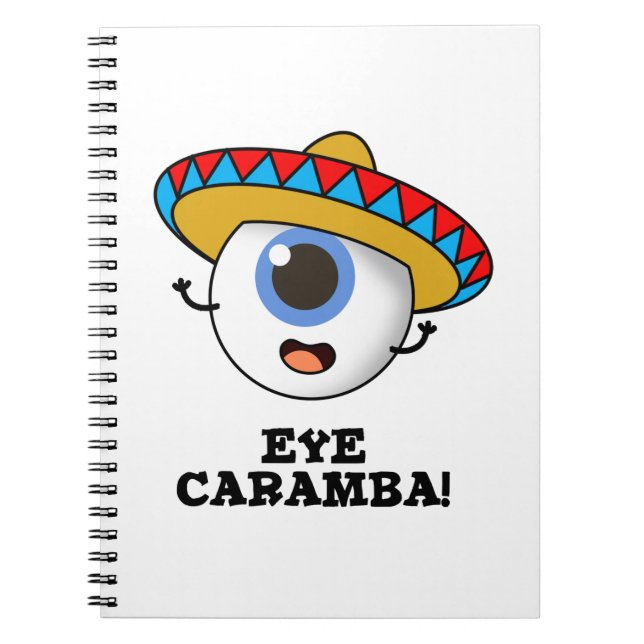 Carnet Œil Caramba Jeu de mots mexicain drôle  (Devant)