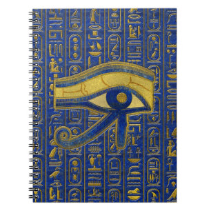 Carnet Oeil égyptien d'or de lazulite de Horus - de